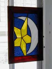 moon and star foil panel