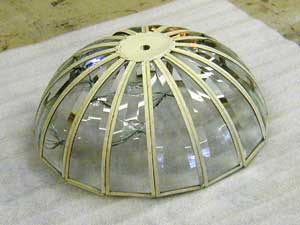 broken beveled lampshade