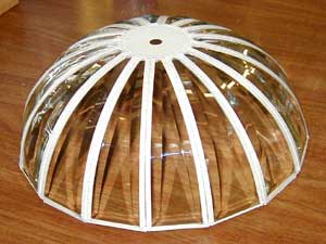 finished repaired beveled lampshade